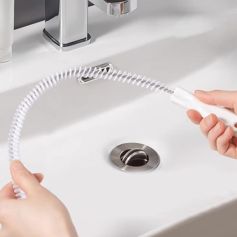1-3pcs flexible drain hair removers, pipe hair cleaning, drain cleaning brushes, 45/60 cm, toilet unclogging, blockage removal