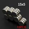 Powerful Neodymium Magnet N35 NdfeB Permanent Magnetic imanes Round Super Strong Fridge Magnets DIY 15x1 15x2 15x3 15x4 15x5mm