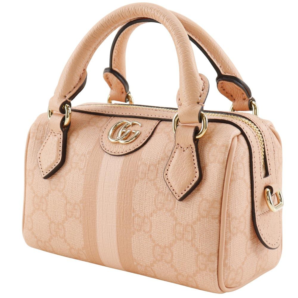 Gucci Ophidia Super Mini Bag Handbag 781490 FAD03 6241 2WAYShoulder Dusty Pink GG Supreme Canvas Women Used