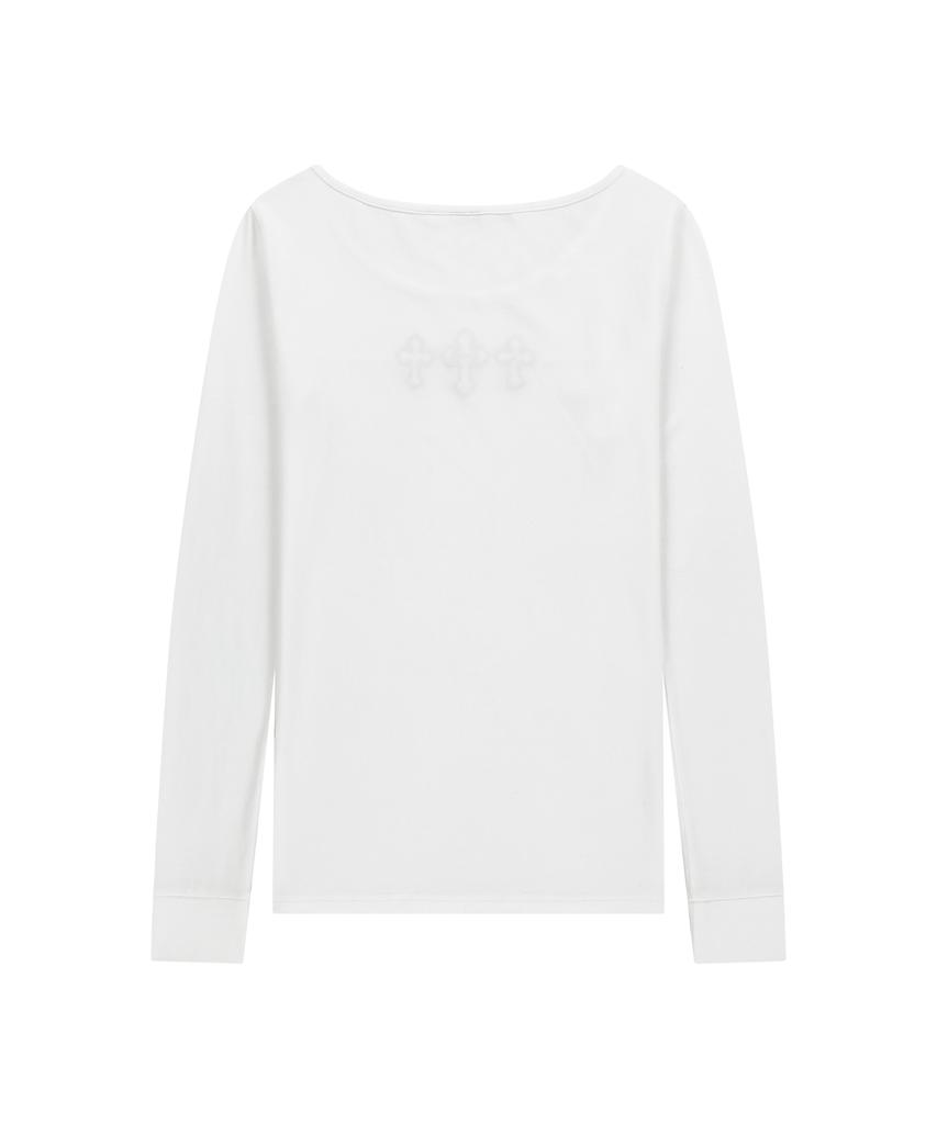 AAKAM Triple Akm Cros2 Long Sleeve (White)