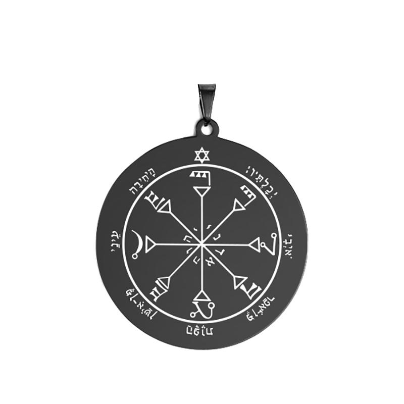Dawapara Salomon Anhänger Pentagramm der Sonne Amulett Anhänger für Halsketten Edelstahl Schmuck Talisman Zubehör