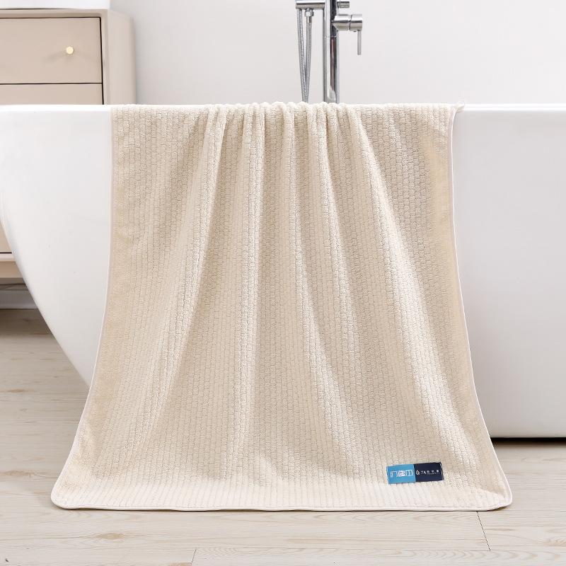Towel Summer Thin 7 Coral Fleece Grade A Antibacterial Great Wall Grid Large Bath Towel Household Soft Absorbent Bath Towel