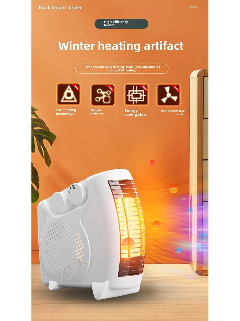 New Knife Desktop Electric Heater for Home and Office - Suitable for Europe, UK, US, and Japan