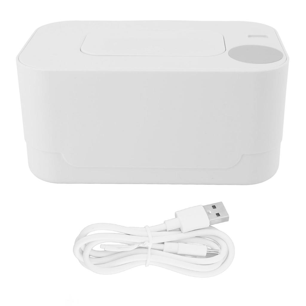 Compact Wipes Warmer Portable Wipe Warmer Baby Wet Wipes Dispenser for Vehicle Home Use White