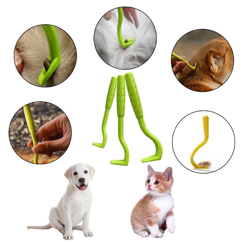 3pcs Pet Tick Flea Remover Tool Kit Cat Dog Tick Clamp Accessory Mite Extractor Dog Accessory Pet Care Supplies