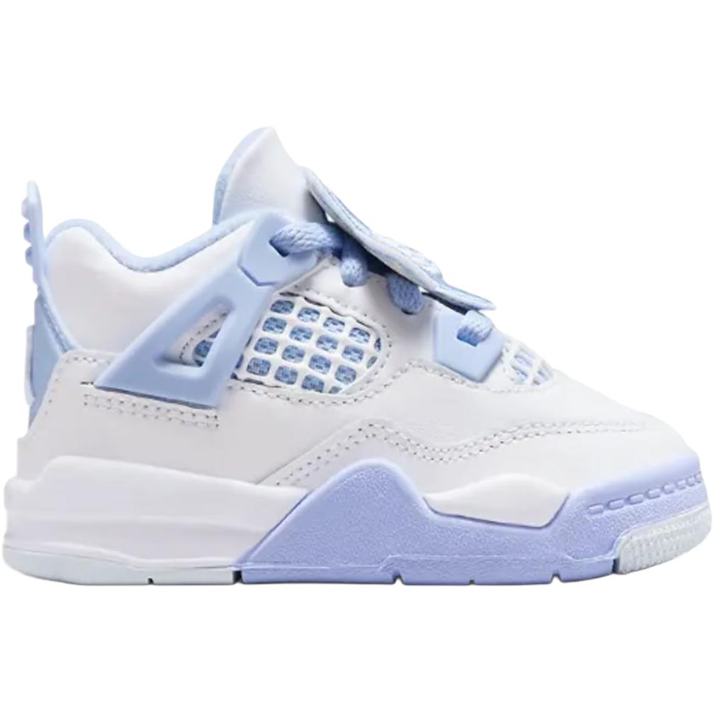 Air Jordan 4 Retro TD Pomněnka Dětské tenisky Bílá Modrošedá Olejově zelená IB8961-100