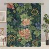 2 peças de Cortinas com Estampa de Flores e Folhas Bonitas   cortinas com ilhós   29*64 polegadas   decoração de casa   decoração de quarto