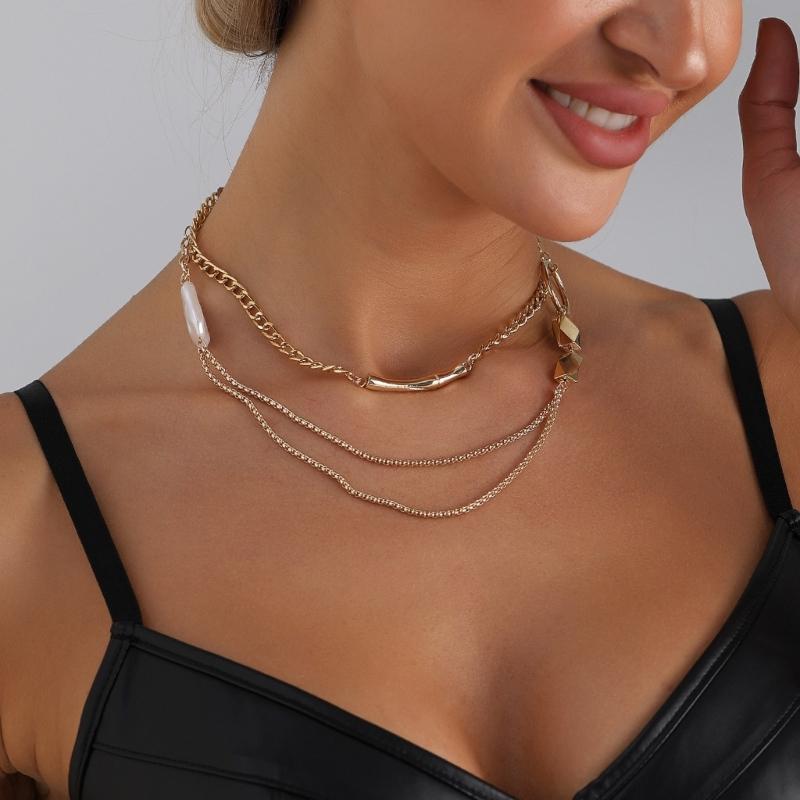 Stylish Layering Collarbone Necklace Short Length Clavicle Chain Lightweight Alloy Jewelry Birthday Gift For Her