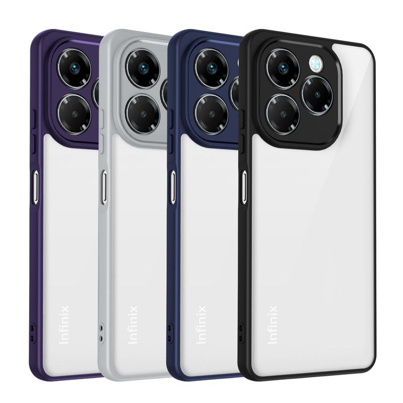 Infinix Note 40X 5G X6838 Case Plating Silicone Bumper Shockproof Clear Back Cover Hard Phone Case for Infinix Note 40X 5G X6838