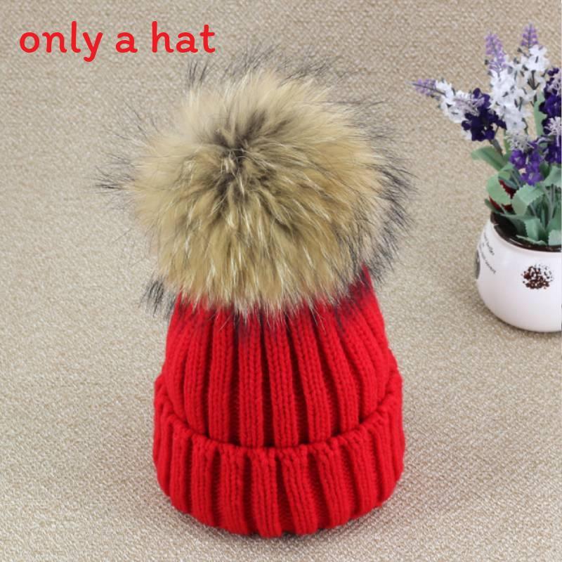 Adult Acrylic Knit Hat With Plush Ball Winter Warmth For Autumn And Winter