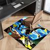 B-BLUE L-LOCK Printed Absorbent Washable Carpet,Non-Slip Bathroom Mats,Kitchen Rugs,Living Room Entrance,Camping Picnic Rugs