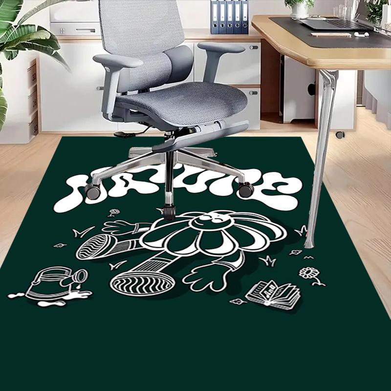 1pc EMBRACE NATURE Home Office, Durable Polyester Floor Mat with Easy, Office Decor, Urban Style, Nonslip Backing