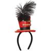 Adults Kids Soldier Mini Top Hat Headband with Feather for Ringmaster Circus Carnival Party