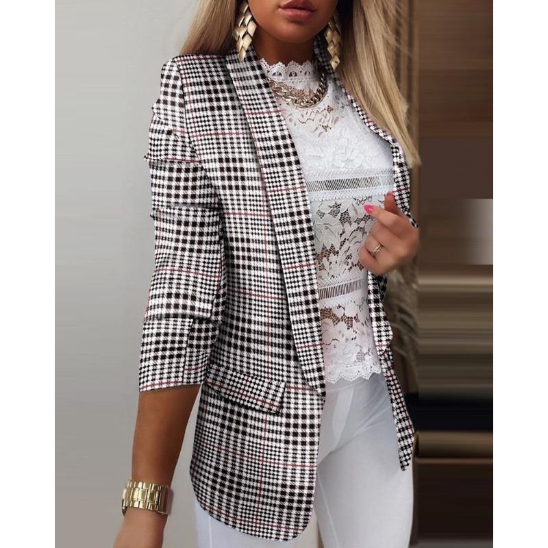 

QICED Women s Vintage Casual Autumn Winter Long Sleeve POLO Neck Jackets & Coats Unique design XXXXXL