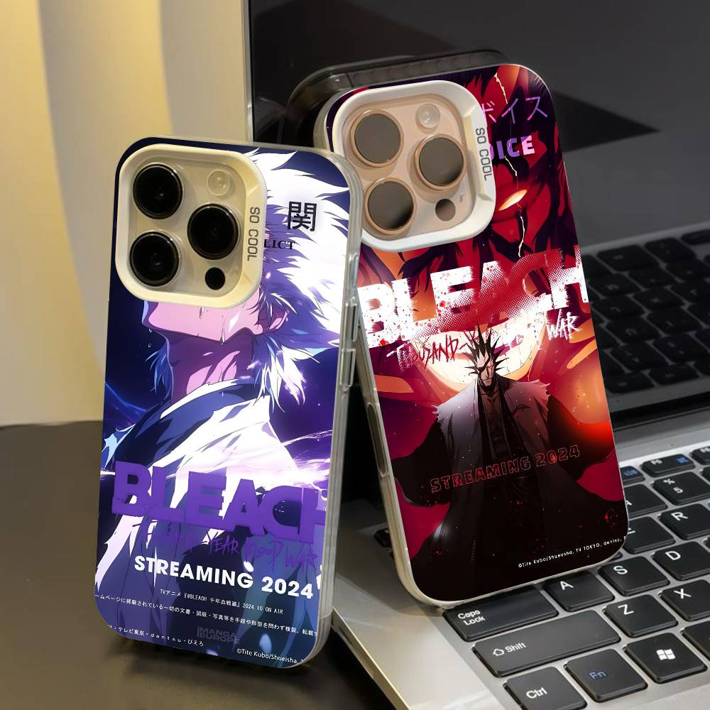 Heiße B-Bleach Handyhülle für iPhone 17 17Air 16 15 14 13 12 11 Pro Max Plus Bunt Silber