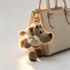 Cute Plush Wolf In Sheep's Clothing Keychain, Soft Brown Wolf Bag Charm,Wolf In Sheep's Clothing Keychain, Soft Plush Charm