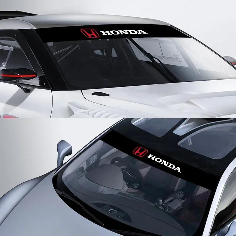 Car Hot FIT Car Front Windshield Stickers Front and Rear Decorative Decals 3D Stickers For Honda Civci CRV Accord Mugen Prelude