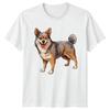 Happy Corgi Dog Corgi Animals Unisexs TShirt Unisexs Graphic Tee
