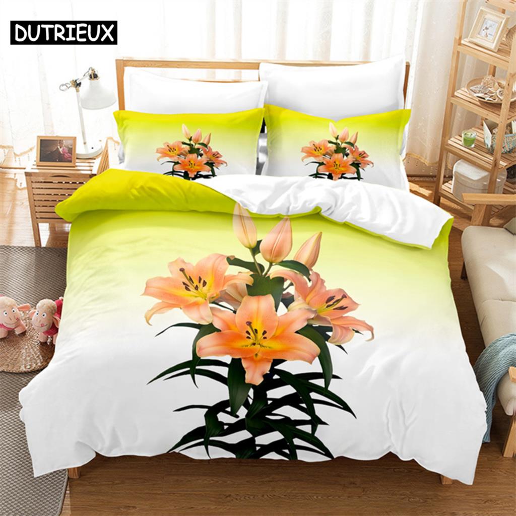 Comforter Pink Rose Queen Bedding Set Lovers Kids Bedding Digital Printing King Size Bedding Set