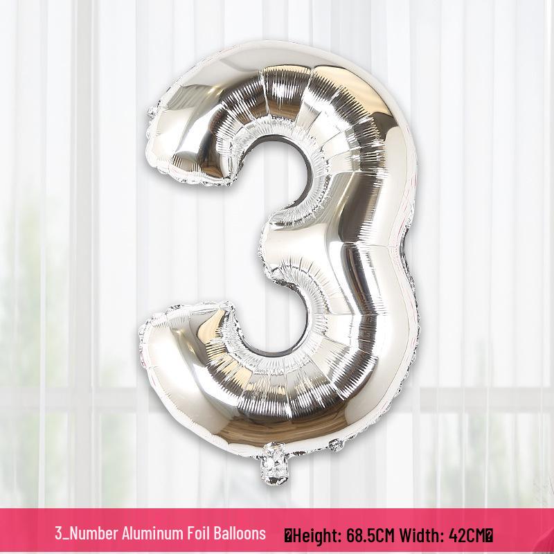 32-inch Baby s 1st Birthday Cartoon Aluminum Foil Number Balloons