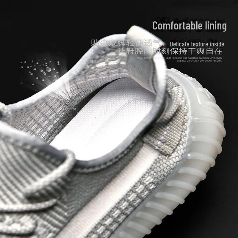 "Chaussures de Sport Respirantes pour Homme - Grande Taille 350, Running Flyknit, Baskets Polyvalentes en Mesh"