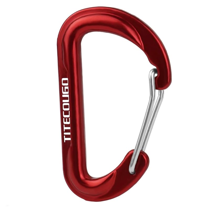 TITECOUGO Small Carabiner, Multifunctional Backpack Organizer, Stylish Aluminum D-Ring, D-Hook, Snap Snap, Outdoor Keychain, Fishing, Mountaineering,