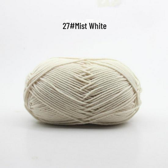 Fir de Bumbac Pieptănat cu 4 Fire pentru Căciulă și Fular Tricotate Manual pentru Bebeluși