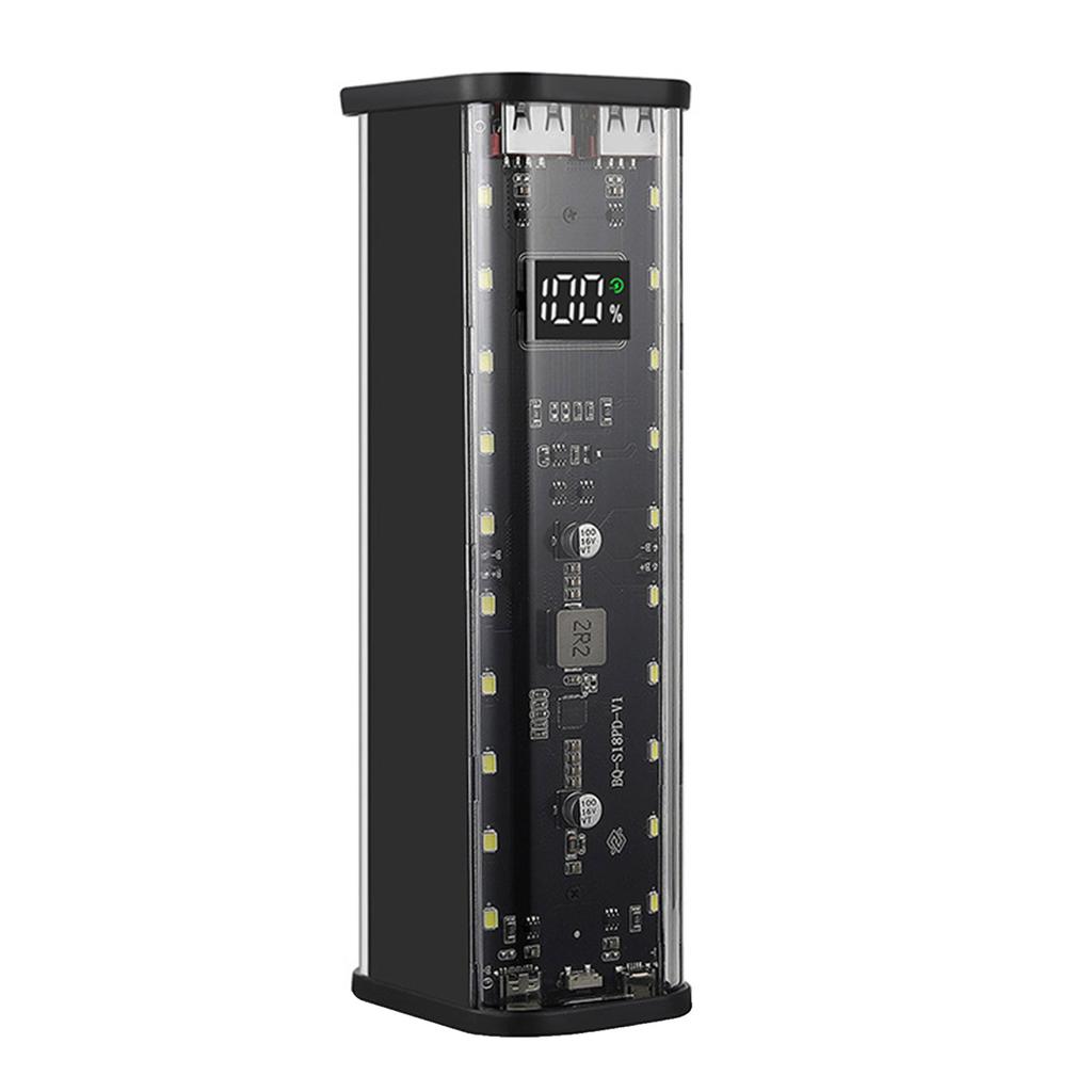 Detachable 18650 Battery Case With LCD Display DIY Power Bank Shell For Quick Charging USB C PD QC3.0 Charging Function
