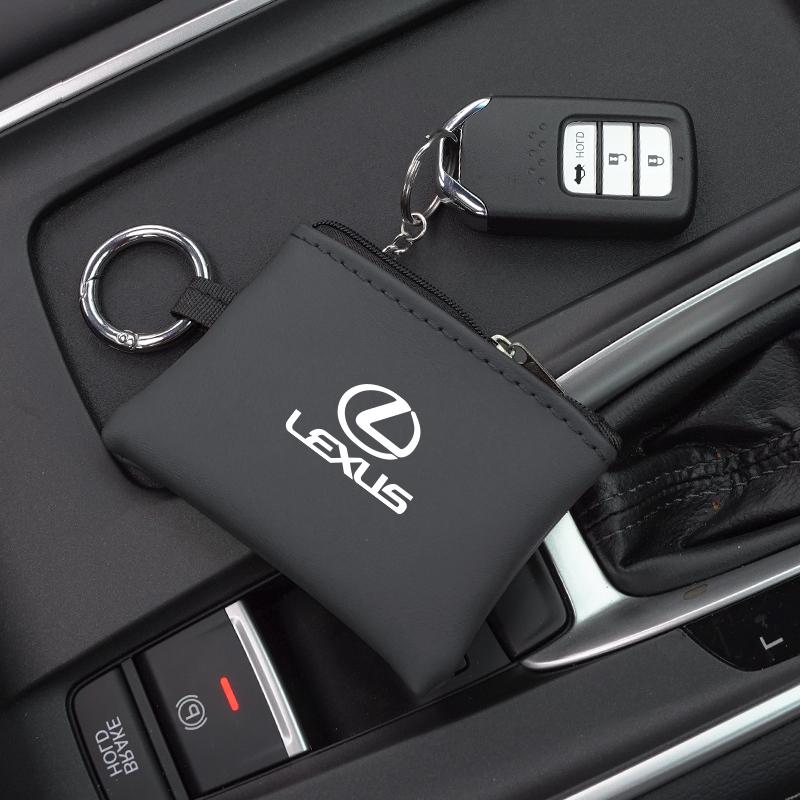 Car Key Bag Leather Coins Wallet Mini Card Pouch For Lexus F SPORT IS250 IS200 CT200h GS300 LS430 RX450h LX570 IS300 ES300h