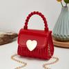 2023 Diamond Embossed Heart-Shaped Mini Jelly Coin Purse
