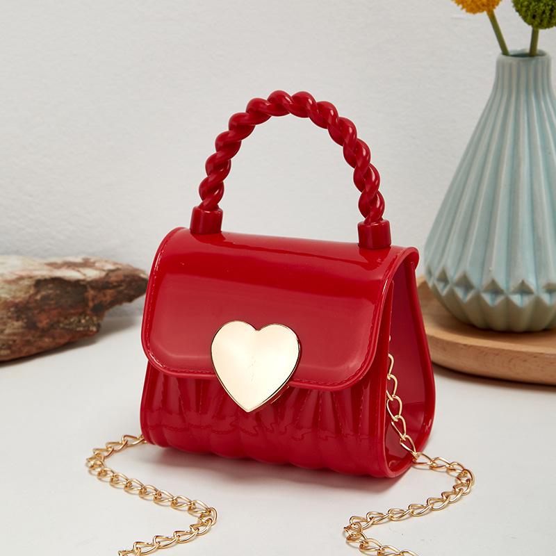 2023 Diamond Embossed Heart-Shaped Mini Jelly Coin Purse