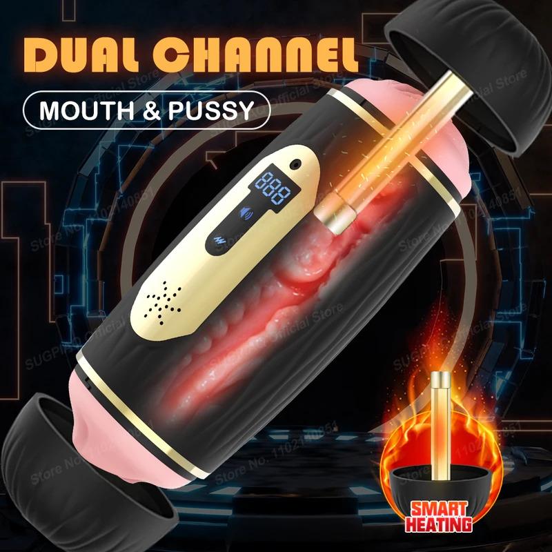 Automatic Male Masturbator Cup For Men Sex Toy 10 Vibrating Electric Pocket Pussy Stroker Vibrator Penis Stimulation Sex Machine
