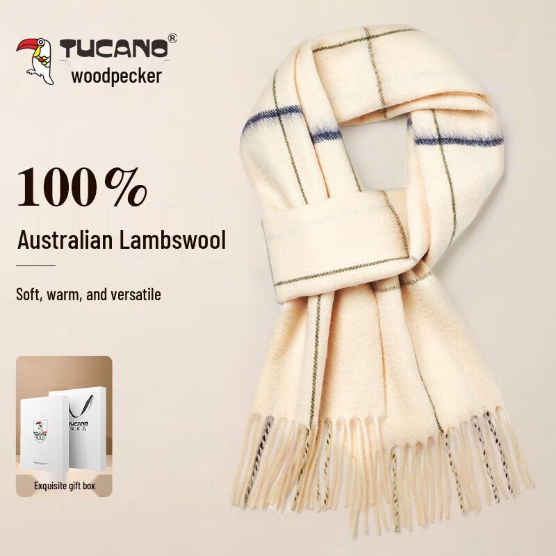 

TUCANO Женский шарф и шаль из чистой шерсти в клетку