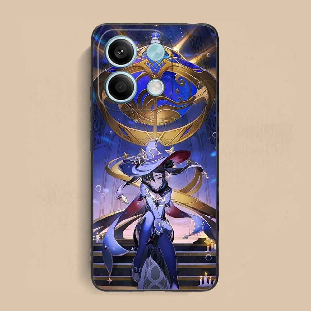 Game GI Mona Matte TPU Mobile Phone Case for Xiaomi Redmi Note 14 13 12 11 S Pro Plus 4G 5G Colorful Printing Cover