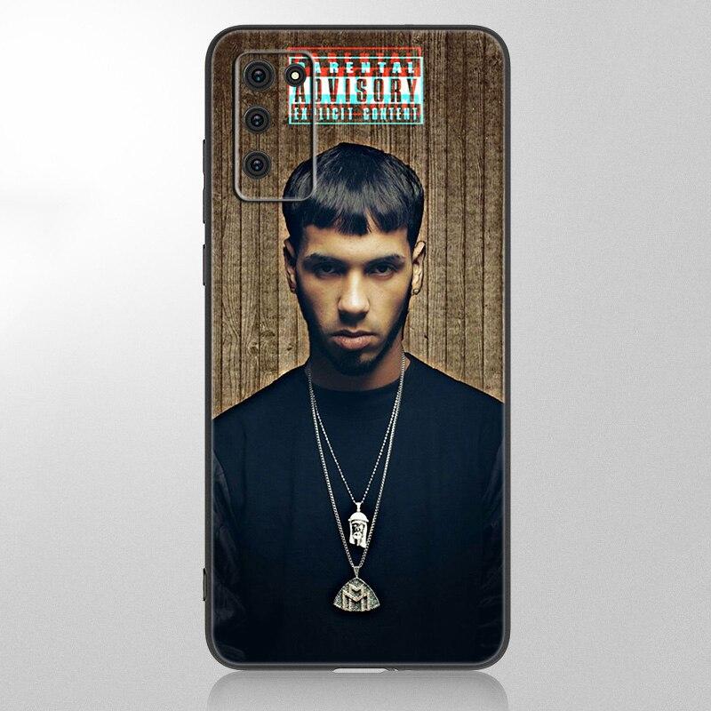 Custodia Rapper Anuel aa Ozuna per Samsung Galaxy A12 A02S A22 A32 A52 A72 A71 A51 A41 A31 A21 A11 A50 A70 A10S A20S Cover Nera