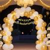 2pcs Happy 50th Anniversary Banner, Pre-Strung Glitter Gold 50th Wedding Anniversary Banner 50 Year Loved Party Favor & Decor Decorations