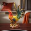 Gartenrasen Dekoration Har Hahn Statue, Glücksbringer Ornament, Bauernhaus Huhn Schreibtisch Handwerk Geschenk Skulptur für Zuhause Innen Tischplatte Garten