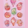 3D Stickers Embossed Adorable Assorted Decals Mini Hamburger Cartoon 3D Stickers for Boys Girls Children Teens Students Laptop