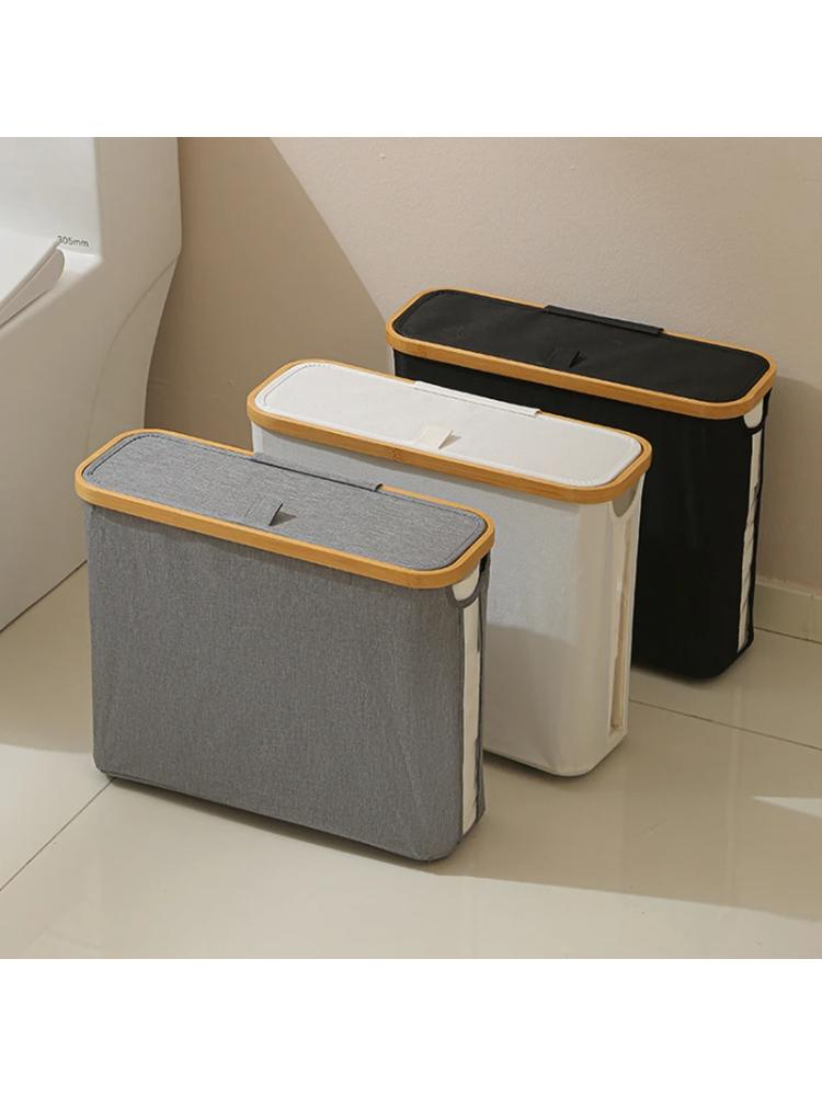 Opbergmand voor Toiletpapier met Transparant Raam en Deksel Papier Speelgoed Wasopslag Organizers voor Badkameraccessoires