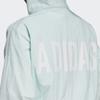 adidas Women's Essentials Repeat Logo Loose Fit Windbreaker Green HC9158