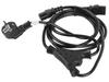 Kabel zasilający Y Lanberg CEE 7/7 -> 2x IEC 320 C13 (2 zasilacze) 1,8m czarny