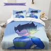 Biancheria da letto con motivo Zamasu, Vegito, Set piumone, Copripiumone, Federa, Regalo di compleanno per la casa (1 * copripiumino + 2 * federa, senza nucleo)