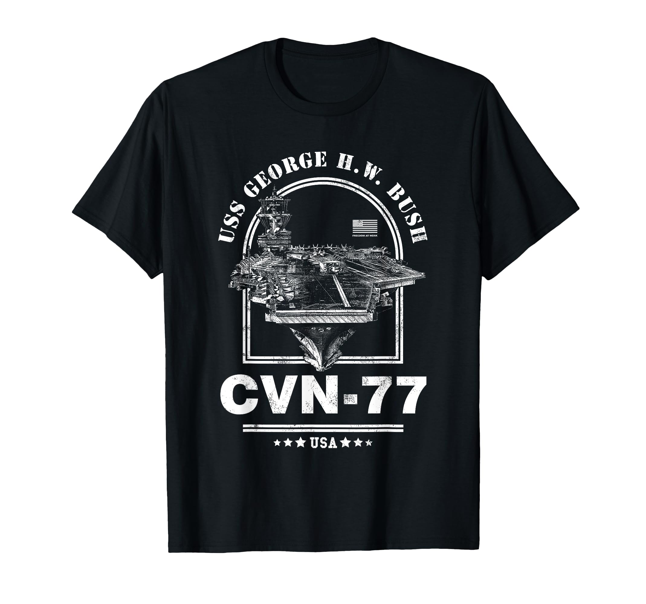 

US Navy Aircraft Carrier CVN-77 George H.W. Bush (USS George H.W. Bush) T-Shirt