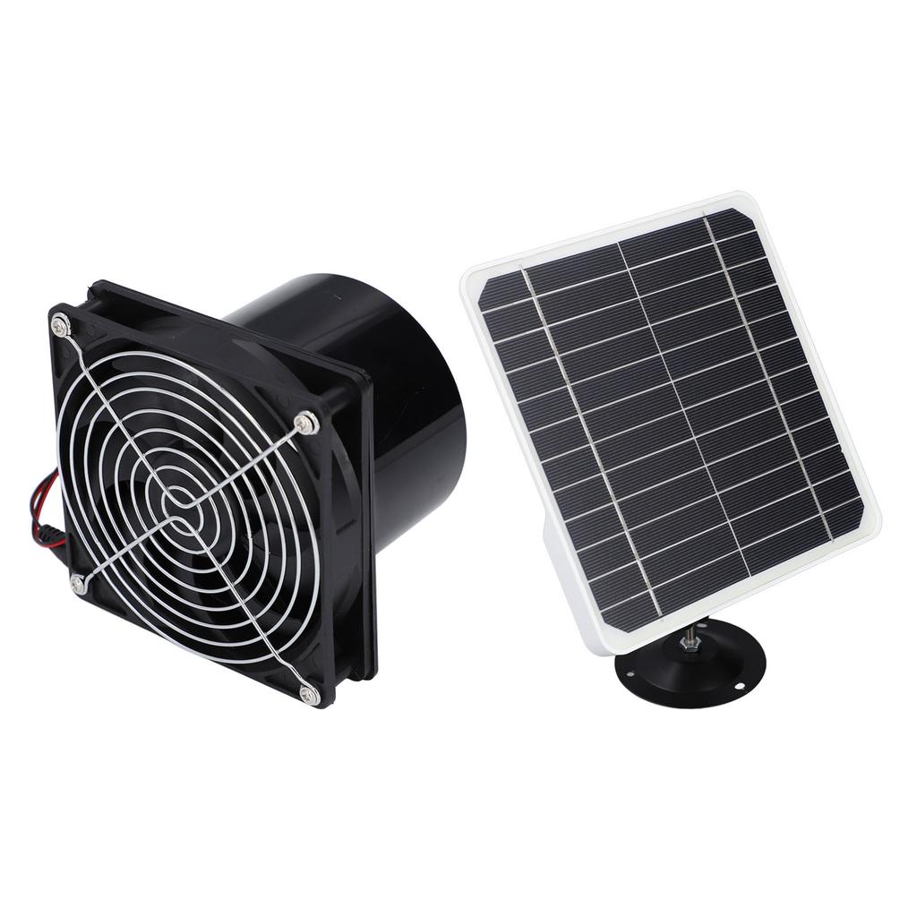 6.5 Inch Solar Powered Exhaust Fan 50W 12V ABS Monocrystalline Silicon Solar Panel Ventilation Fan