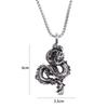 Steel Punk Street Cuban Chain Korean Clavicle Choker Neck Jewelry Man Chain Necklace Dragon Pendant
