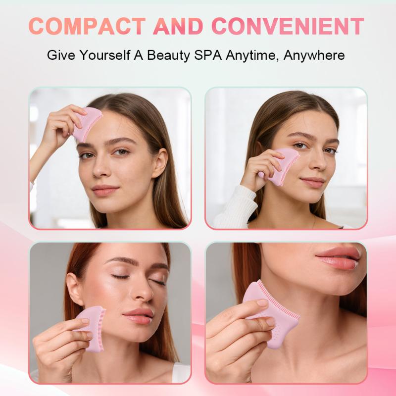 Contour Face Brush Silicone Facial Anti-Puffiness Supplies Dry Brushing Face Brush For Women Men Girls Ladies Beauty Lovers