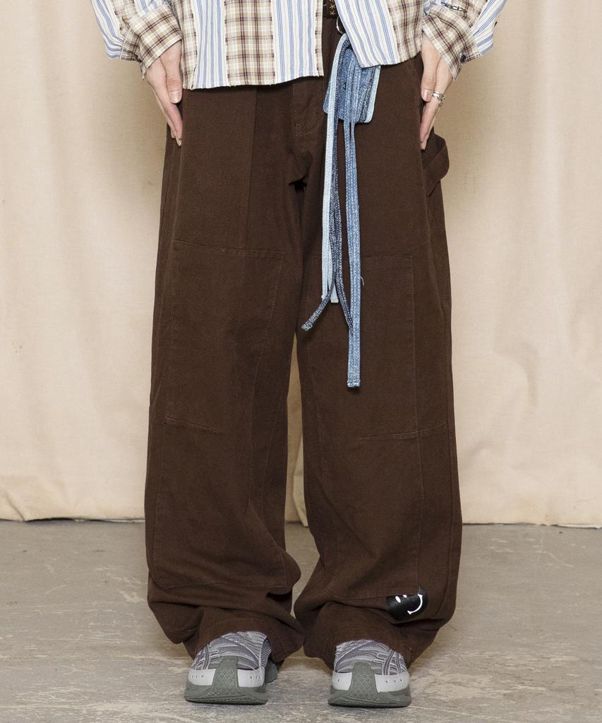GLACK Gp156 Veiled Carpenter Pants (Brown)