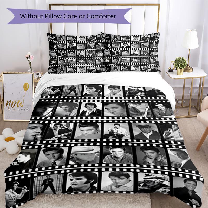 Elvis Presley Comforter Cover Set Suitable For Bedrooms Lightweight Perfect Gift For Friends Family