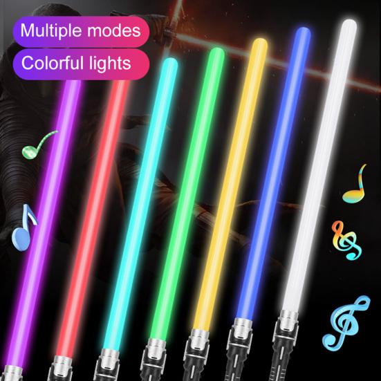 

Светящийся световой меч с вращающимся звуком, растягивающийся гравитационный индукционный истребитель, боевой светодиодный светящийся световой палочка, детская игрушка в подарок