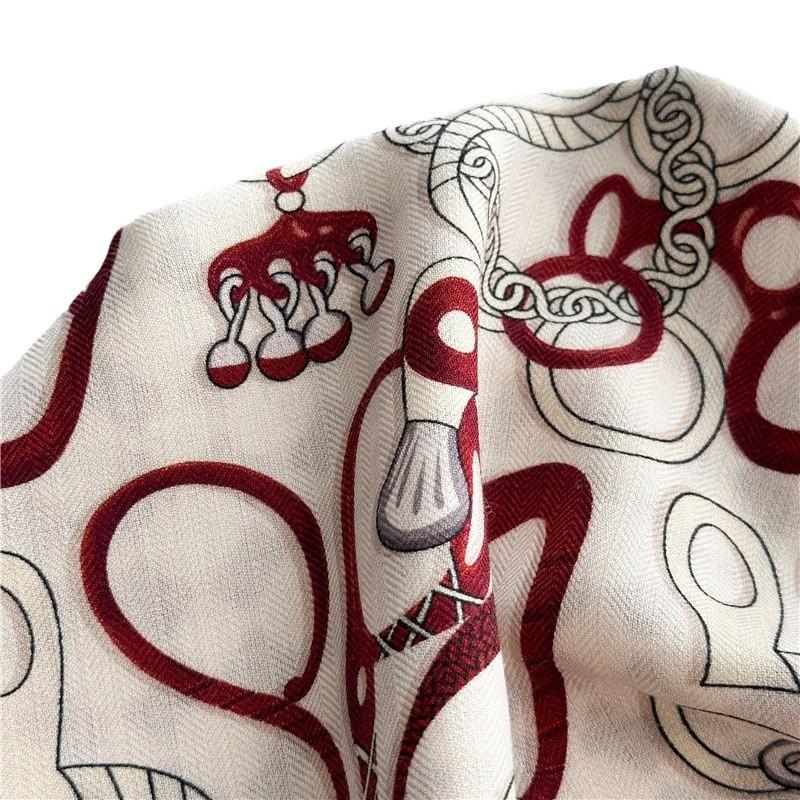 Classic harness accessories, premium double-layer double-sided silk scarf, Korean version of light luxury versatile long streamer scarf